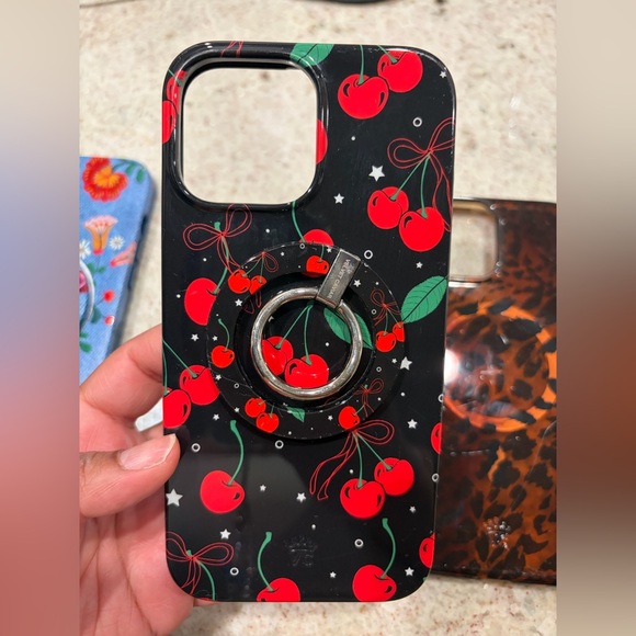 Stylish Velvet Caviar Phone Case Bundle - Floral, Cherry, Bow, Leopard Designs - Picture 5 of 9